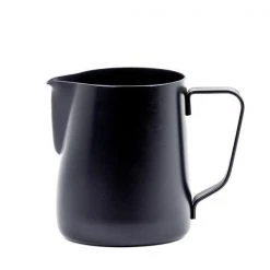 Voltage Coffee Supply 12oz. Rhino Stealth Black Milk Frothing Steam Pitcher 12 Oz. Rhino Coffee Gear