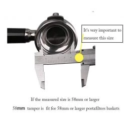 Voltage Coffee Supply Parts & Accessories 58mm Black Stainless Steel Espresso Tamper