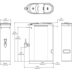 Bunn 39600.0081 TDO-N 3.5 Gal. Iced Tea Dispenser With Brew Thru Lid Cold Brewers