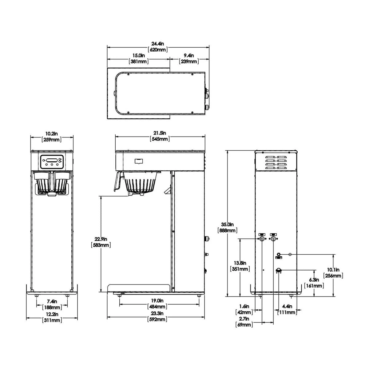 Bunn 52000.0300 ITB Infusion Iced Tea Brewer Dual Dilution With Sweetener 2 Bunn 52000.0300 ITB Infusion Iced Tea Brewer Dual Dilution With Sweetener
