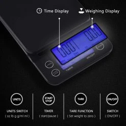 Voltage Coffee Supply Digital Coffee Scale With Timer Precision 3000g/m 0.1 G Parts & Accessories
