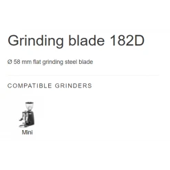 Voltage Coffee Supply Mazzer Mini Doser Grinder Burr Set 182D 58mm Parts & Accessories