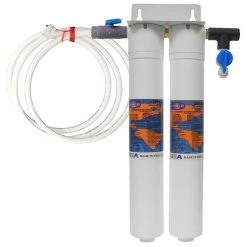Water Filtration Systems Omnipure Double Water Filter Kit + Sediment For Coffee Brewer & Ice Machine QMFS
