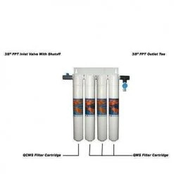 Water Filtration Systems Omnipure Quad Water Filter Kit - Taste Odor Chlorine + Softener & Carbon EFS4