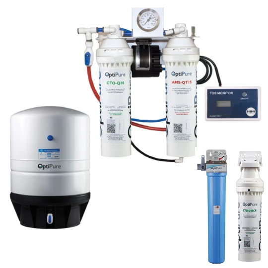 Reverse Osmosis Systems OptiPure Reverse Osmosis, Carbon & Post Filter Water Treatment Package 2 Reverse Osmosis Systems OptiPure Reverse Osmosis, Carbon & Post Filter Water Treatment Package