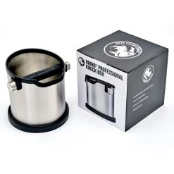 Voltage Coffee Supply Rhino Coffee Gear Rhino Countertop Stainless Round Knock Box - 7" 9 Voltage Coffee Supply Rhino Coffee Gear Rhino Countertop Stainless Round Knock Box - 7