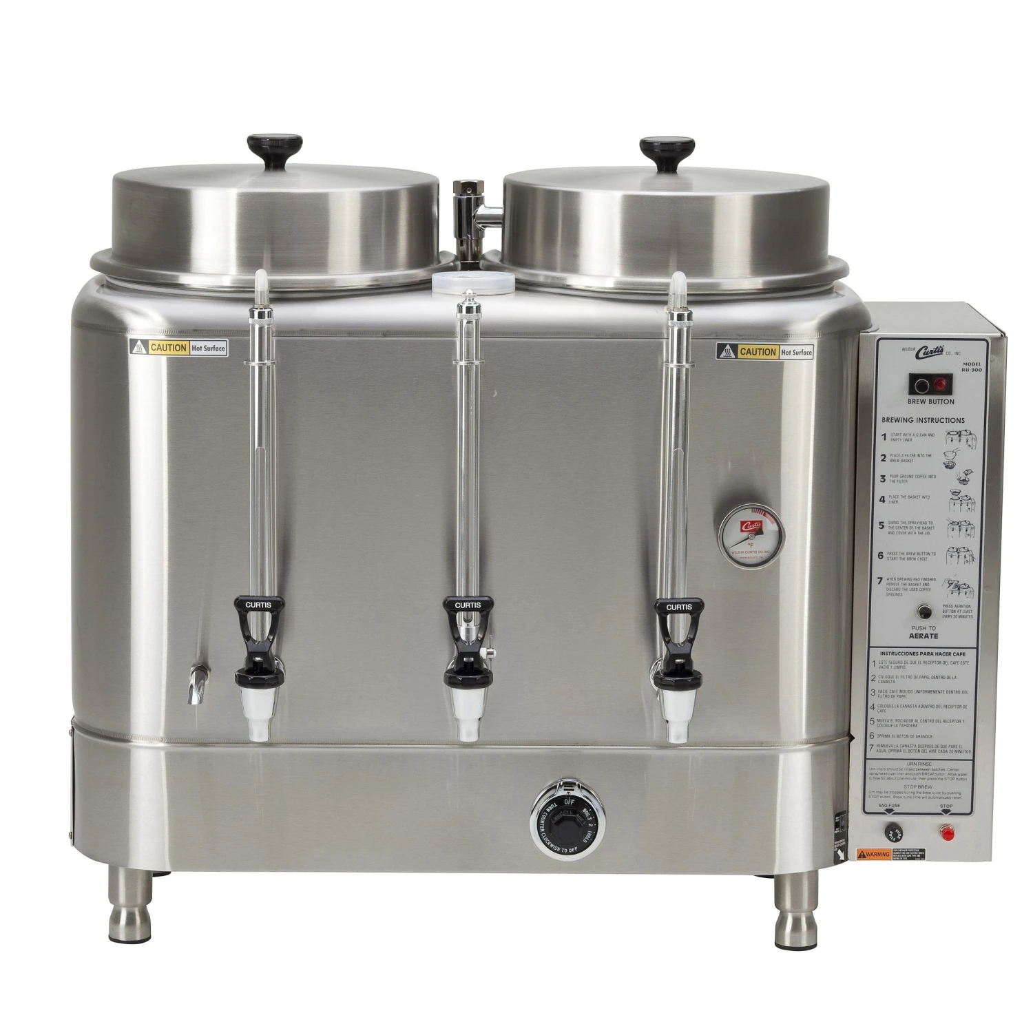 Brewers Wilbur Curtis RU-600-12 Twin 6.0 Gallon Automatic Coffee Urn 1 Brewers Wilbur Curtis RU-600-12 Twin 6.0 Gallon Automatic Coffee Urn